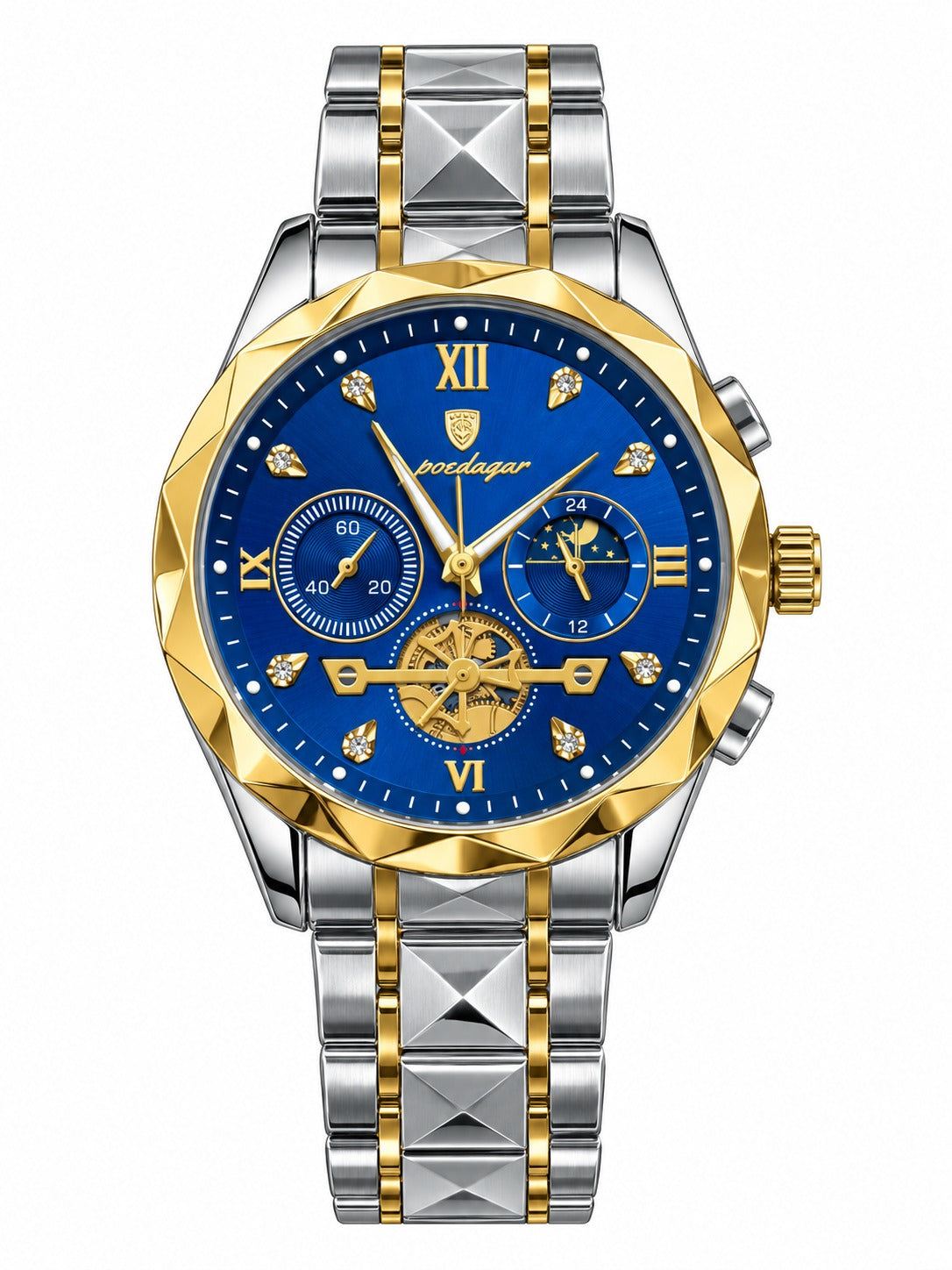 POEDAGAR 996 SGBLU Luxury Men's Chronograph Quartz Watch