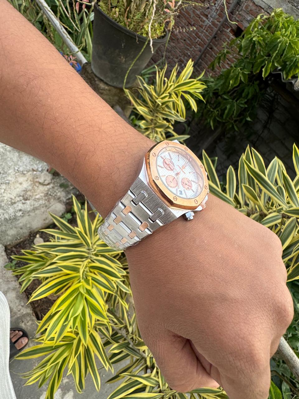 POEDAGAR 997 SGWHT Luxury Men's Watches Stainless Steel Date Chronograph