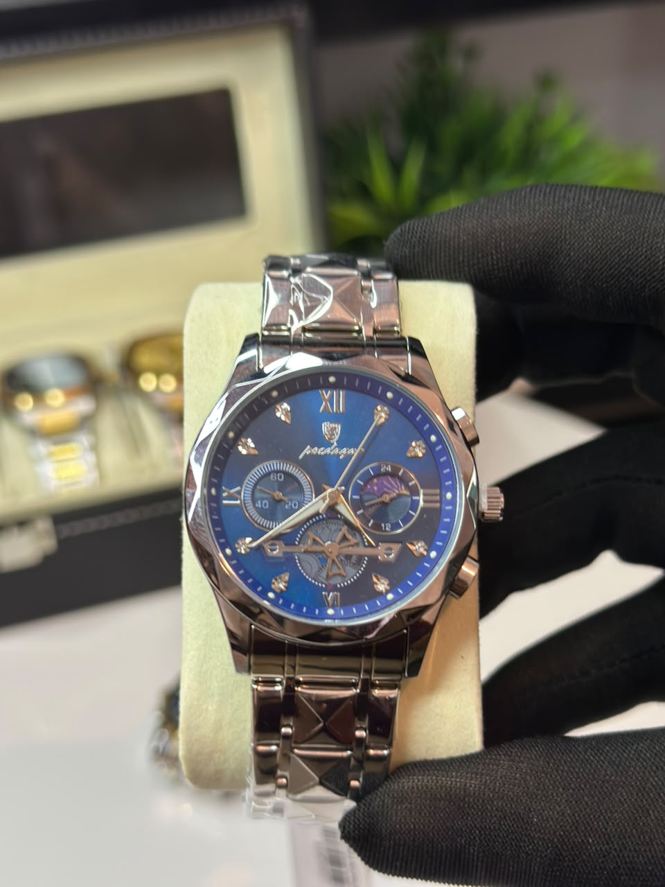 POEDAGAR 996 SBLU Luxury Men's Chronograph Quartz Watch