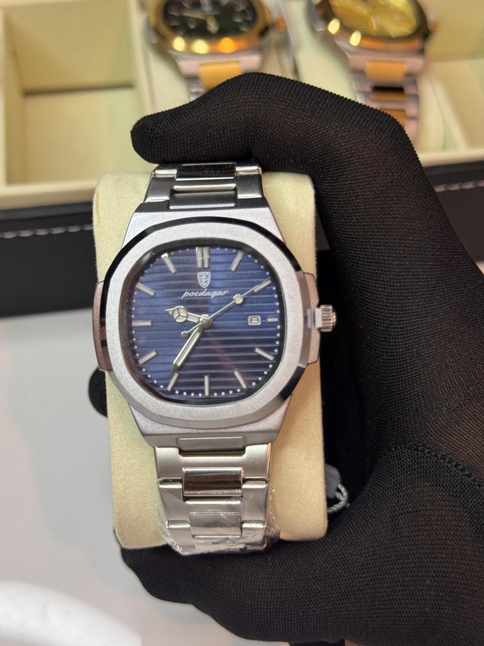 POEDAGAR 789 SBLU Stainless Steel Quartz Watch
