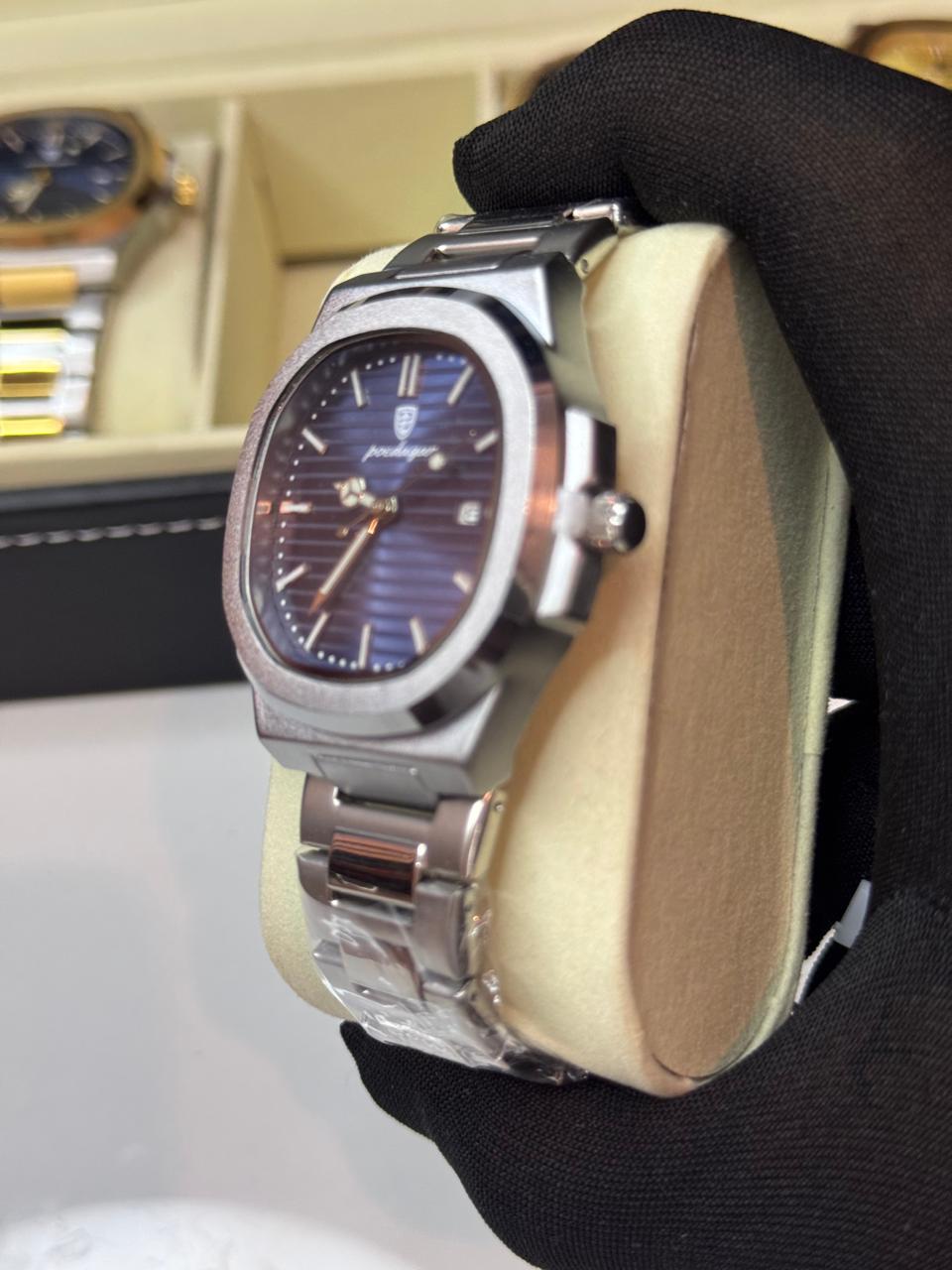 POEDAGAR 789 SBLU Stainless Steel Quartz Watch