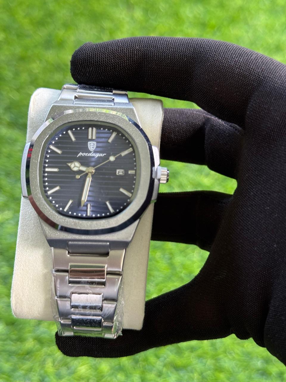 POEDAGAR 789 SBLU Stainless Steel Quartz Watch