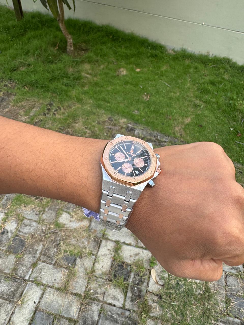 POEDAGAR 997 SGBLK Luxury Men's Watches Stainless Steel Date Chronograph