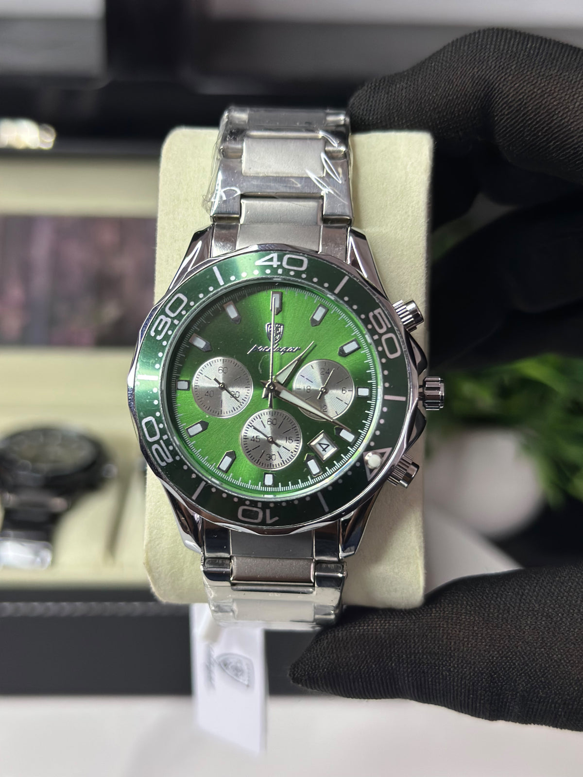 POEDAGAR 912 SGRN Men's Luxury Chronograph Watch