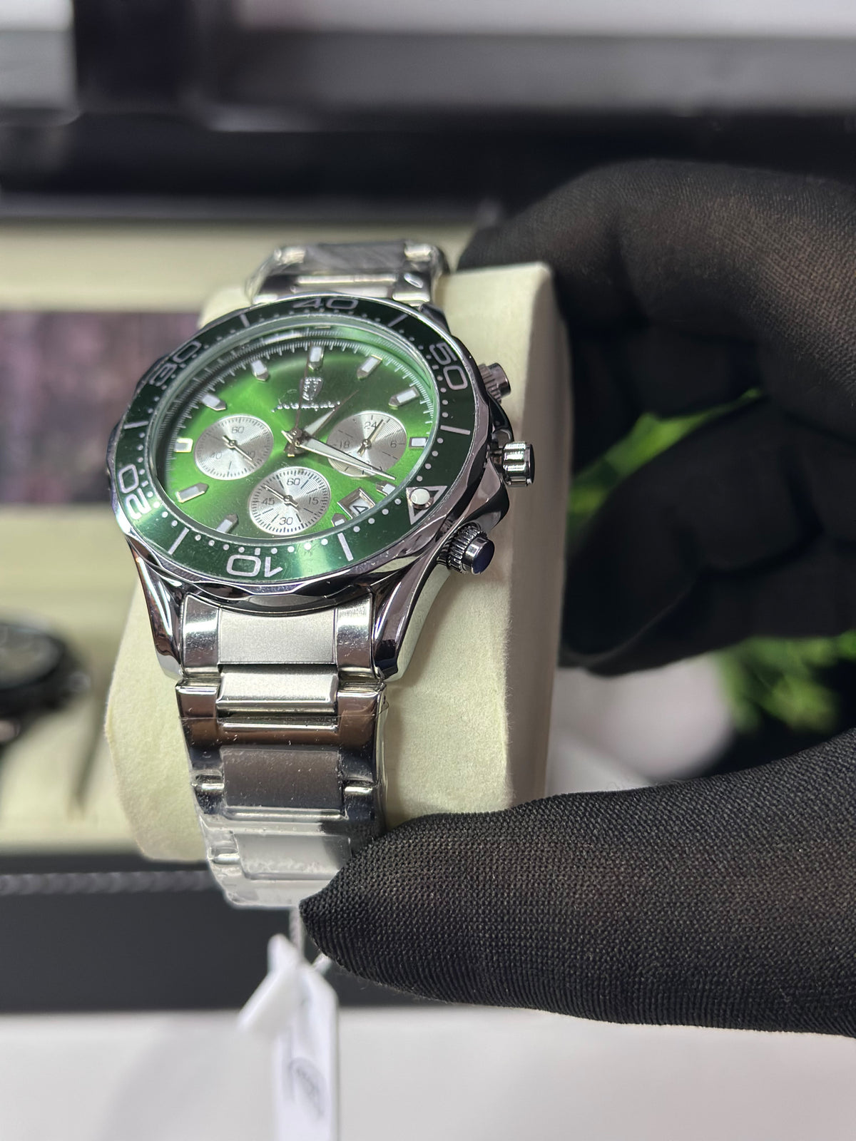 POEDAGAR 912 SGRN Men's Luxury Chronograph Watch